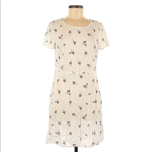 NWT Free people 6 floral scoop neck key hole back 90’s retro fit and flare dress